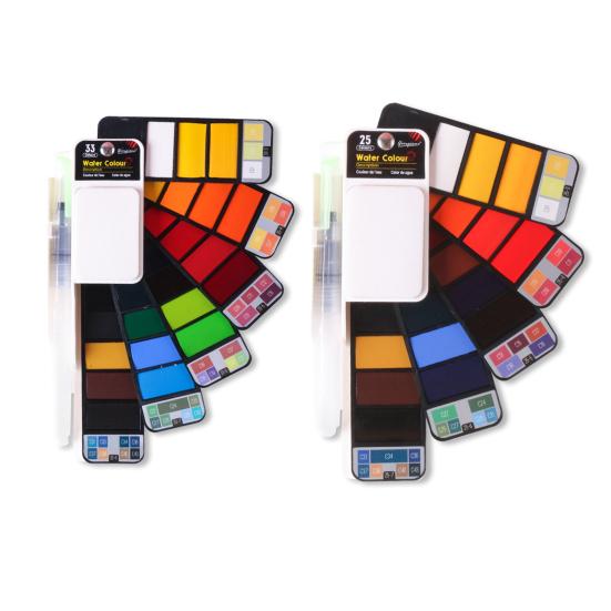 Акварельные краски с набором палитр Насыщенные цвета Сильно пигментированные Легкий портативный набор красок для путешествий