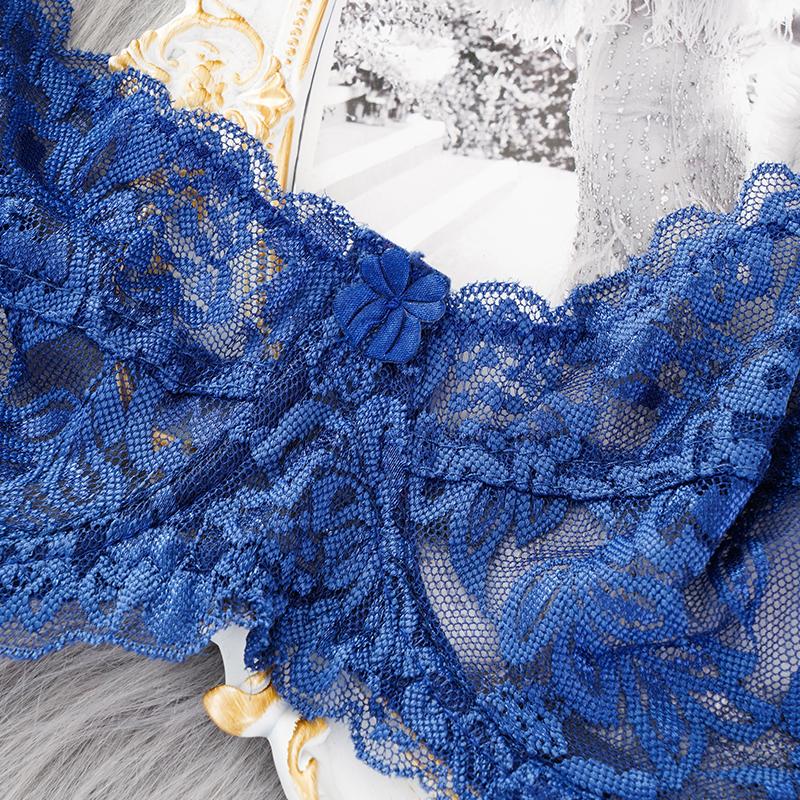 Сексуальный кружевной тонкий бюстгальтер, трусы, нижнее белье, женский бюстгальтер с пуш-ап и вышивкой, ажурное интимное нижнее белье, костюм размера плюс, новые бюстгальтеры