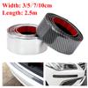 2.5M Carbon Fiber Rubber Moulding Strip For Car Door Pedal Trim Bumper DIY Door Sill Protector Edge Guard Sticker Car