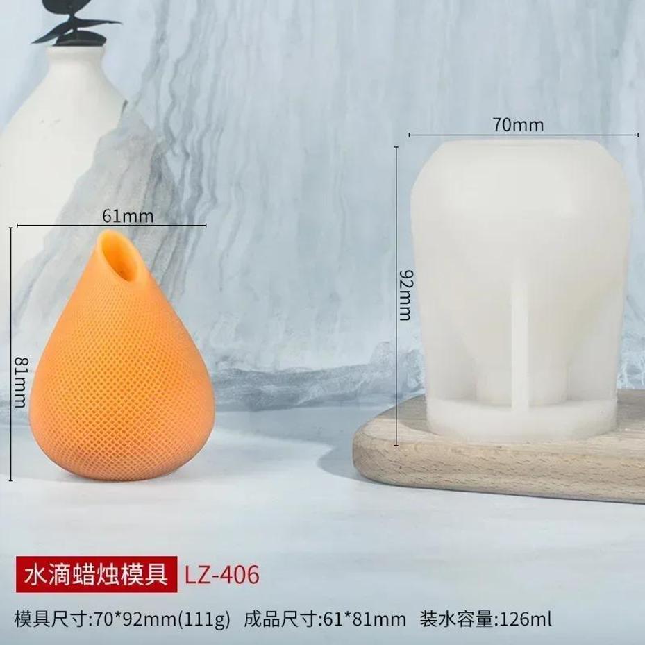 Handmade Molds Water Droplets Silicone Candle Mold DIY Creative Geometry Candle Making Soap Resin Clay Mold Gifts Art Craft