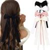 Korea Elegant Long Ribbon Bow Hairpins Women Girls Hair Clip Bobby Pin Bowknot Barrettes Accessories Hairclip Headdress Headwear