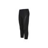 Nike Solid Color Logo Print Mid Waist Mesh Capris Women Bottoms Black 889652-010