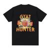 Футболка с забавным мемом Gyat Hunter, женская модная футболка в стиле ретро с коротким рукавом, повседневная свободная футболка большого размера, уличная одежда, унисекс