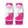 Ежедневное средство для интимной гигиены Clean & Dry для женщин, мягкий очищающий гель, упаковка из 2 штук, объем 190 мл, вес 250 г, освежающий гель для ухода