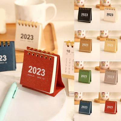 Мини-настольный календарь на 2023 год, ежемесячный флип-календарь для школы, домашнего офиса, планировщик расписания