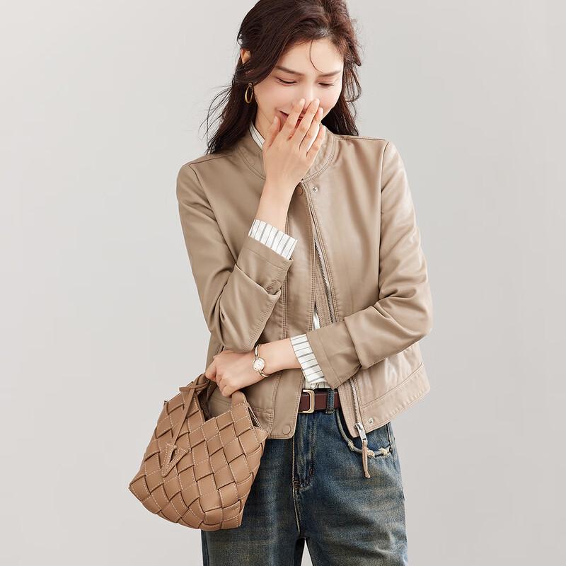 Женская мотоциклетная куртка из искусственной кожи TERRE BLEUE