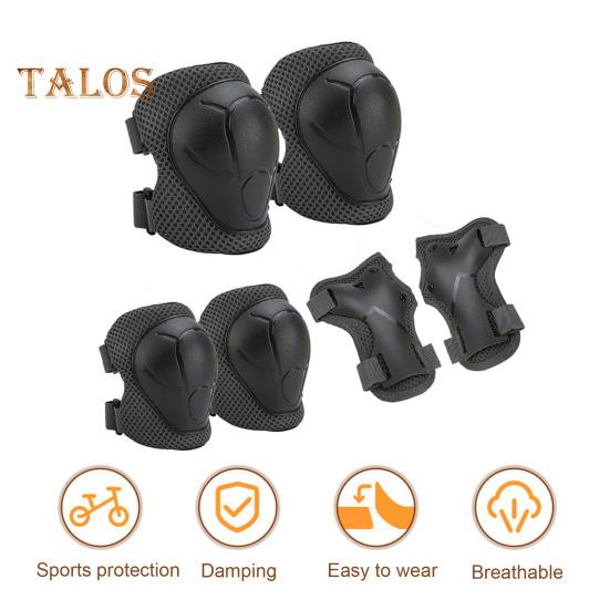 6 шт./компл. детский защитный комплект для катания на коньках с наколенником, локтем, защитой запястья, защитой для роликовых коньков, скейтборда, самоката, велосипеда, защитным снаряжением для езды на велосипеде