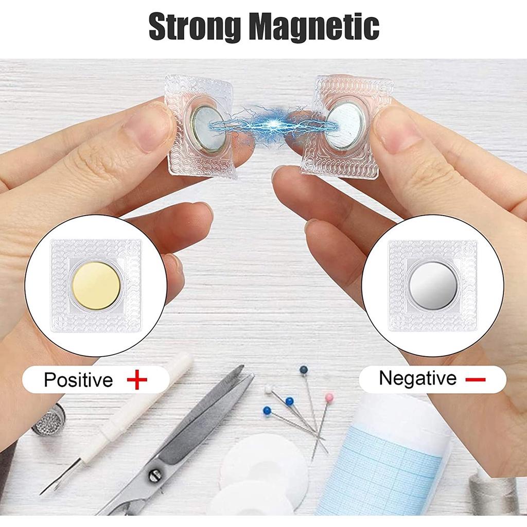 10 пар невидимых скрытых пришивных магнитных застежек для сумок, одежды