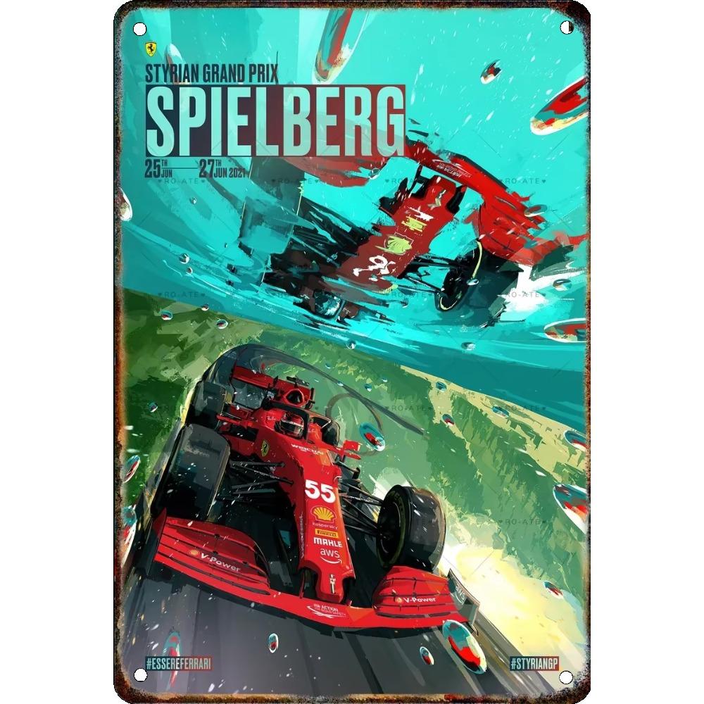 Винтажный постер гонки болидов Формулы, Домашний гараж, Клуб, Современное настенное искусство, Декоративная панель, Фреска, Эстетика