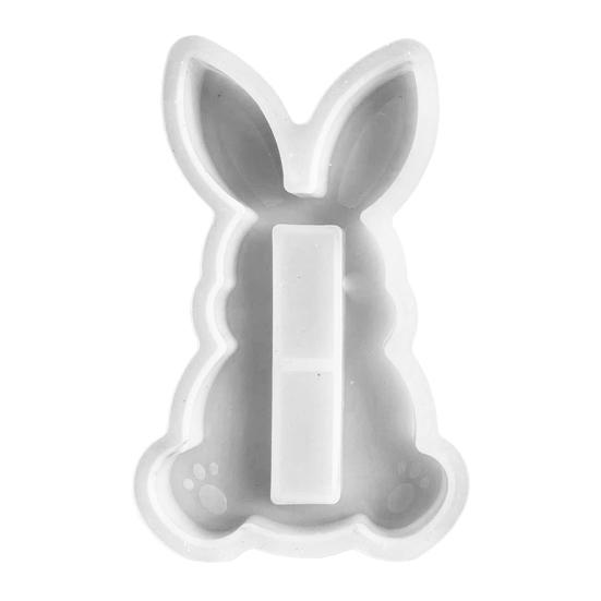 Силиконовая форма для пасхального кролика для самостоятельного изготовления свечей, литье из смолы, легко снимаемая форма для полимерной глины, гибкая форма для свечей в виде кролика