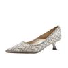 BEIJIANI 1578-23 Rhinestone Pearl High Heel Bridesmaid and Bride Wedding Shoes