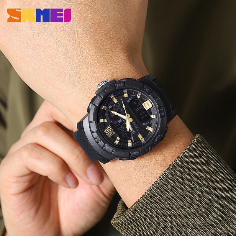 Moment Beauty Мужские часы Модные спортивные электронные часы для студентов Водонепроницаемые светящиеся электронные часы