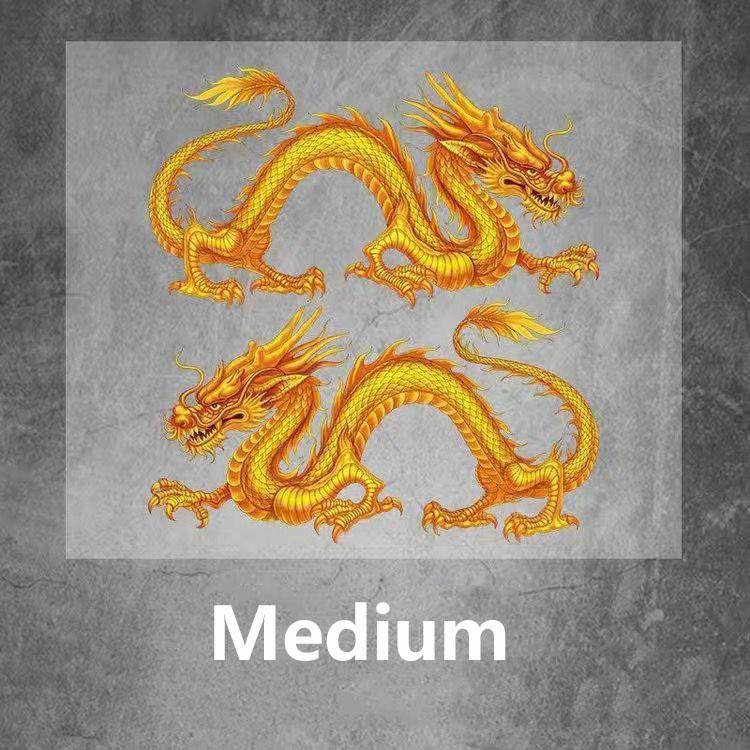 1 пара модных персонализированных наклеек для автомобиля, наклейки с божественным драконом, креативные декоративные наклейки на бампер двери автомобиля, 3D-узор с изображением зверя-дракона