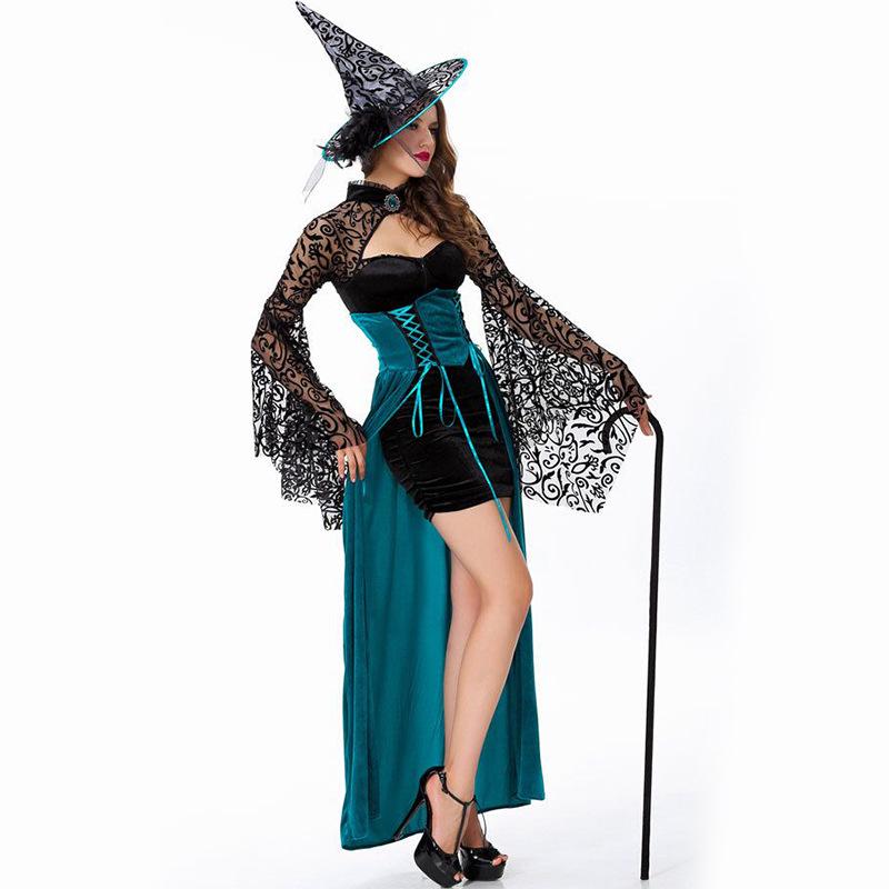 Halloween Ladies Long Witch Costume Game Anime Cosplay Clothing Women's Fashion