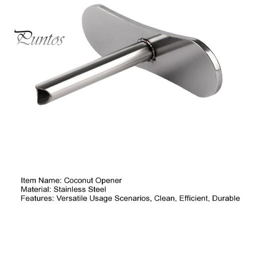 Efficient Coconut Hole Puncher Stainless Steel Opener Tool Easy for Young White Mature Green Coconuts Durable Dual-Angle Design Shell Remover Kitchen
