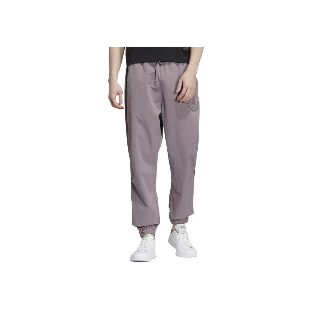 adidas Оригинальные спортивные штаны Adicolor с вышитым логотипом, однотонные, с эластичной талией, мужские брюки, фиолетовые, HS2003