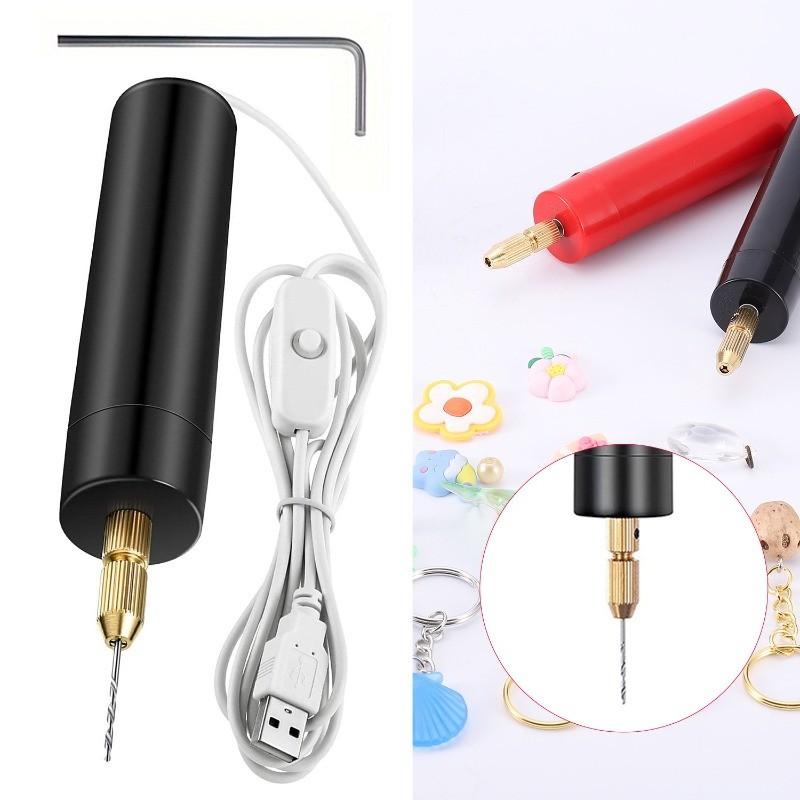 Портативная DIY Маленькая Электрическая Дрель USB Электрическая Сверлильная Машина Ручной Инструмент для Сверления Акрила и Дерева Набор