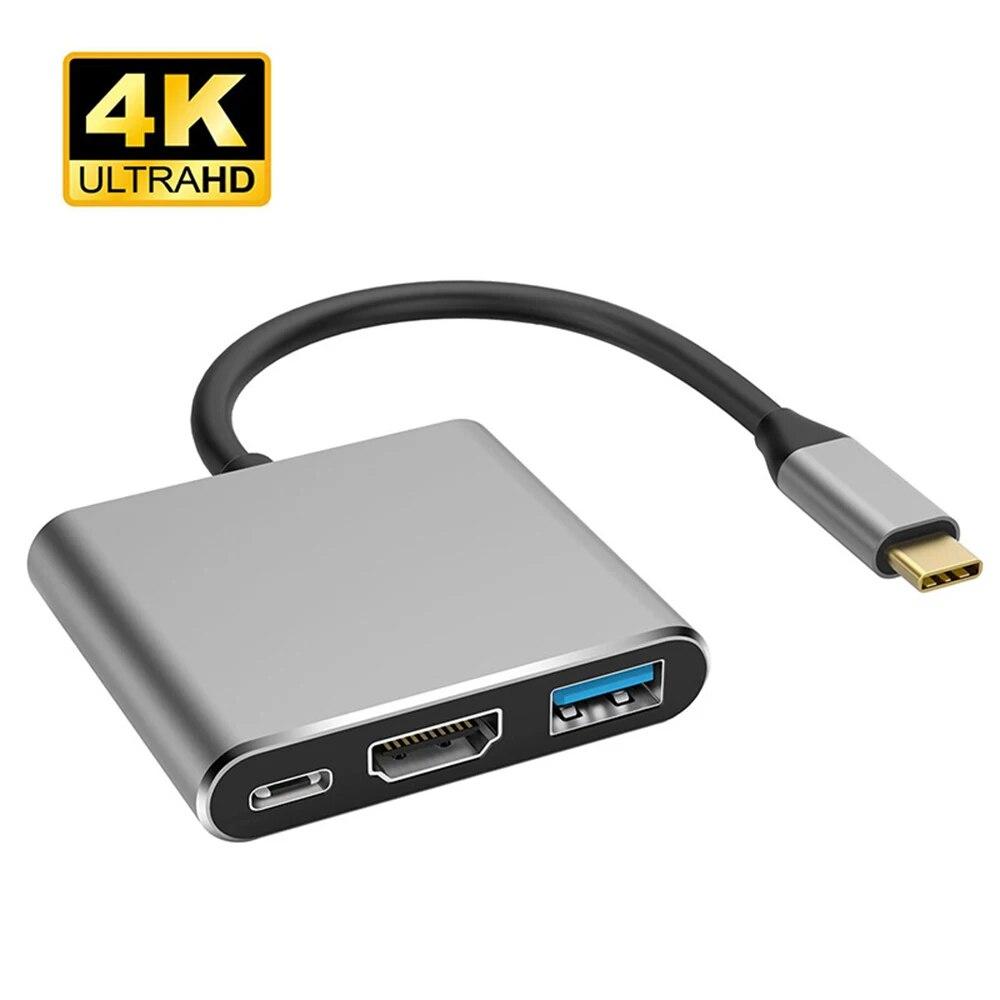 3-портовый адаптер USB 3.1 Type C Hub HDMI-совместимый 4K Поддержка режима Samsung Dex Док-станция USB-C с PD для MacBook Pro 2020 Air