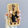 KEYSION Shockproof Case for Redmi Note 8 Pro with Lanyard Silicone Cute 3D Cartoon Doll Phone Cover for Redmi Note 9 Pro 9S