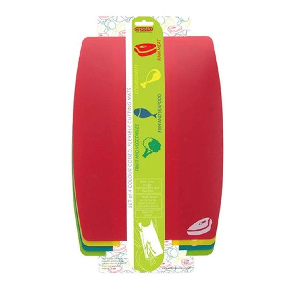 Apollo Flexible Cutting Mats / Chopping Board 4pk