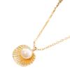 Women's Elegant Faux Pearl Shell Charm Polished Necklace Gift Fashion Jewelry KTJ