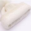 Winter And Autumn Ladies Versatile Thick Woolen Hat With Plush Warm Knitted Pullover Cap