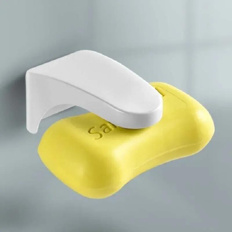 1PCS Magnetic Soap Holder Magic Soap Dish Organizer Bathroom Accessories Wall Mounted Sponge Holder Bathroom Kitchen Storage Rack