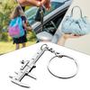 Gcerfby Vernier Caliper Keychain, Portable Car Key Pendant, Decorative Charm, Zinc Alloy Household Measuring Tool, 10.8x2.3cm, Versatile Accessory for