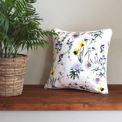 Чехол для подушки STYLE Decor 45 x 45 см, скандинавский стильный милый набор из 2 шт. 100% хлопок с цветочным ботаническим узором W3500600
