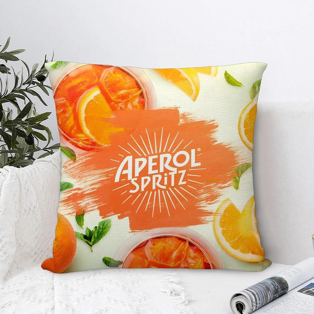 Home Decor Aperol Spritz Themed Decorative Pillow Covers Pattern Cushion Cover Suitable For Sofa Bedroom Car Pillow Cover