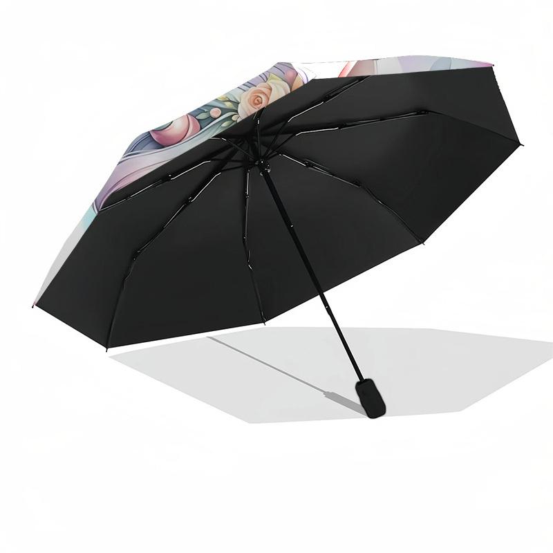 Unicorn, BubbleThemed Automatic Opening and Closing Umbrella 8 Ribs, Suitable for Leisure and Going Out, Outdoor Accessory, Gothic Style,