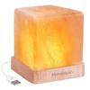Гималайская Соляная Лампа-Ночник USB LED на Деревянной Подставке
