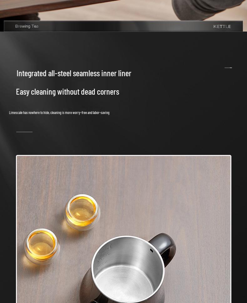 Электрический чайник Midea с высокой мощностью кипячения и ситечком для заварки, модель MK-PCE071