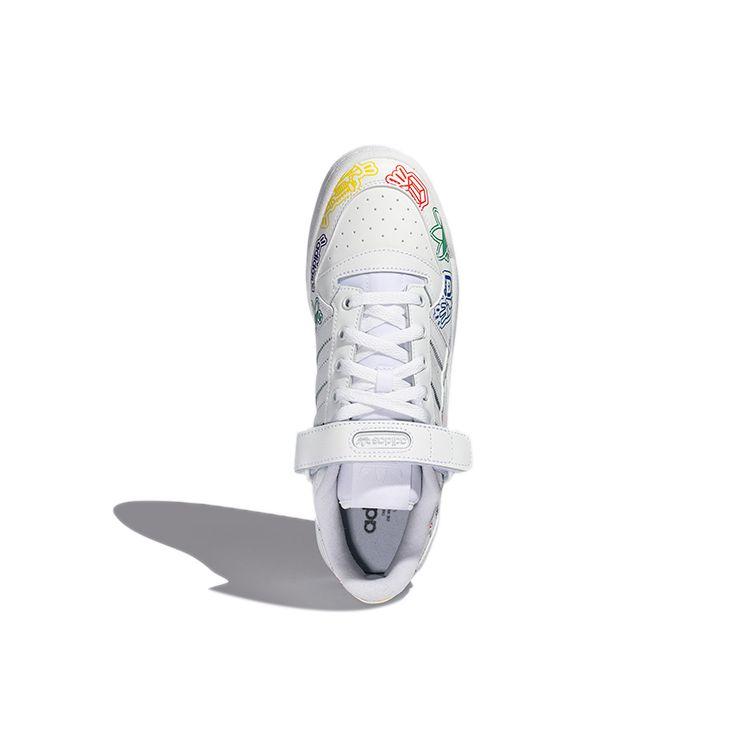 adidas Кроссовки унисекс с низким сплошным принтом Forum White Cloud-White Core-Black GW4922