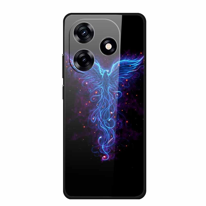 Glass Back Cover For Honor X5c Plus Case Coque Hard Tempered Glass Case For Honor Play 10A X5c Plus Phone Case Cover Soft Bumper
