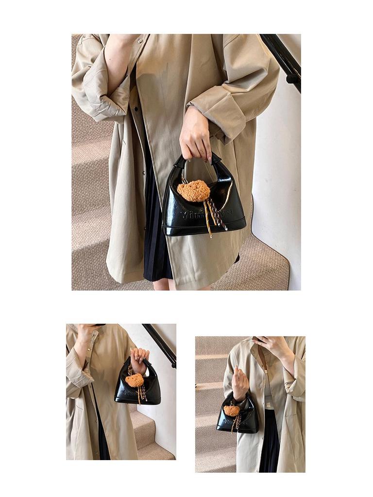 2025 женская повседневная сумка через плечо большой вместимости с фактурным дизайном