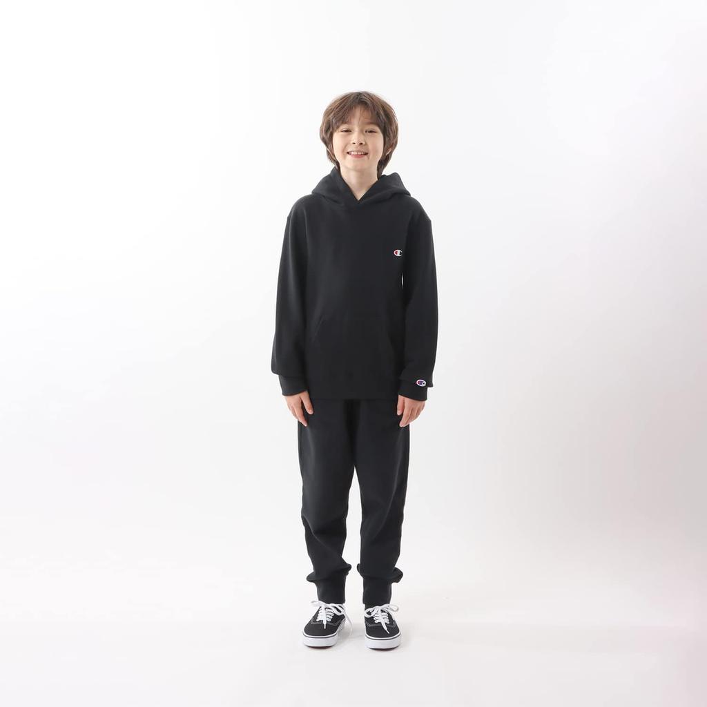 Толстовка детская с длинным рукавом хлопок США One Point вышитый логотип капюшон толстовка базовая черная 160 [Champion] 100% CK-Y101/CK-Y101Z/CK-T101