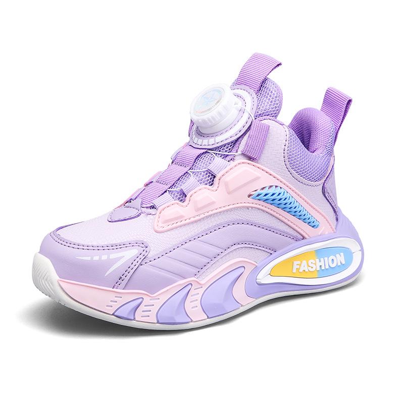 Детские баскетбольные кроссовки - Легкие, Средний/Большой размер, Кожа весна 2025, для мальчиков и девочек.