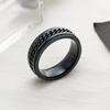 Мужское кольцо Простое Высокополированное Модное Ювелирное Изделие Вращающаяся Цепочка Инкрустированное Кольцо на Палец для Вечеринки