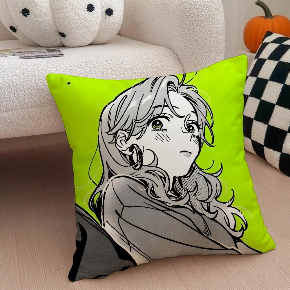 Anime AAya Oosawa Cushion Cover Throw Pillow Cover Hidden Button Durable Polyester Chair Cushion