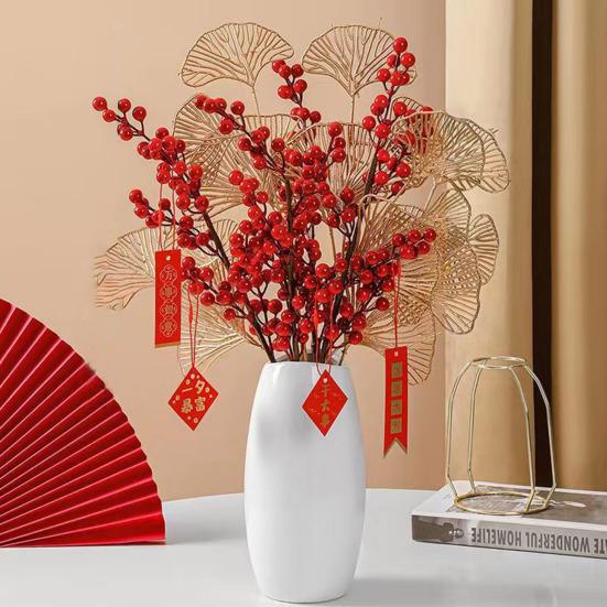 10/30 шт. имитация ягод многоразовые реалистичные яркие цвета искусственные красные ягоды рождественские украшения для дома