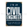 Humorous Civil Engineer Quote Metal Sign  Perfect for Garage Pub Club or Home Decor  Tin Sign Poster for Wall Decoration