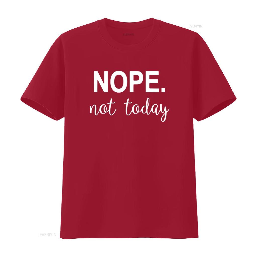 Womens Nope Not Today T Shirt Black Small vintage Washed Soft Versatile designer clothes graphic streetwear homme Unisex