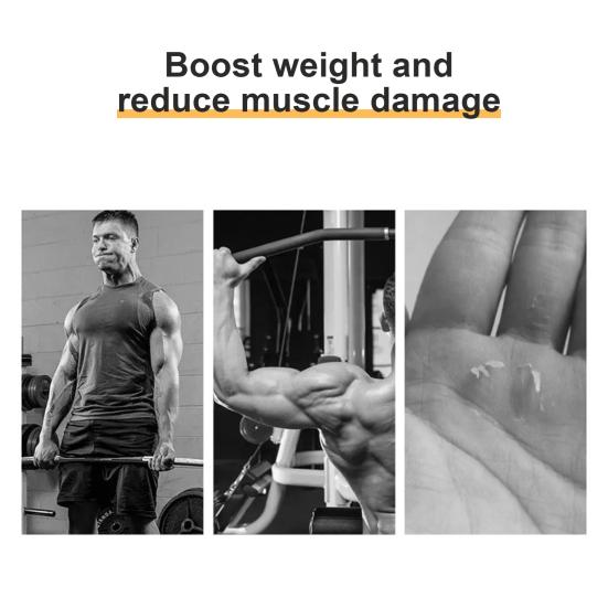 1 пара ремешков на запястье для тяжелой атлетики, двухслойные перчатки для тяжелой атлетики из воловьей кожи с подушечками для ладоней, эластичная рукоятка для становой тяги