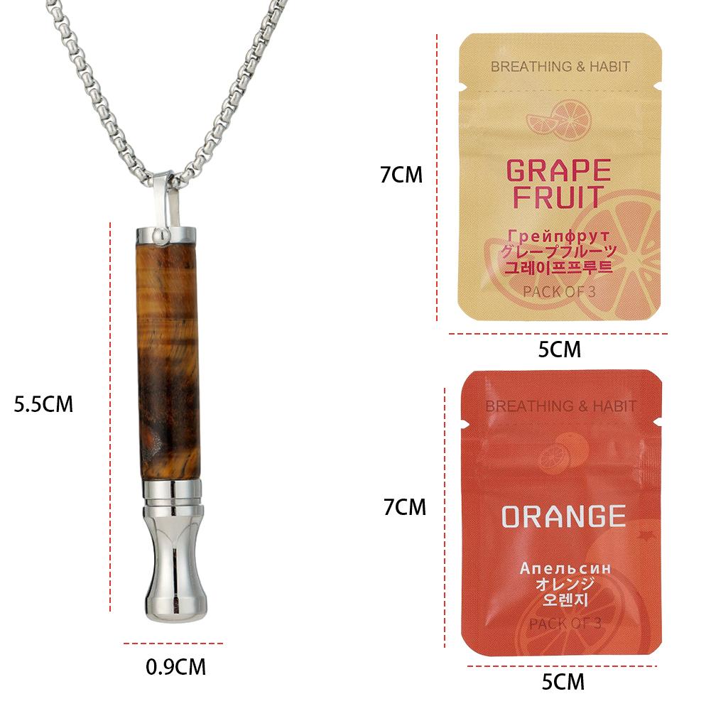 Титановая сталь Дыхательное ожерелье для снятия тревоги Breathlink Бросить курить Вейпинг Ожерелье Средства для отказа от курения Непоседливое ожерелье