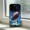 American Football Sport Phone Case For iPhone 17,16,15,14,13,12,11 Plus,Pro Max,XS,Colorful Silver Black Cover