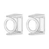 Self Adhesive Curtain Rod Holder 360° Swivel Ring Adjustable No Drilling Curtain Rod Bracket For Kitchen Bathroom Hotel