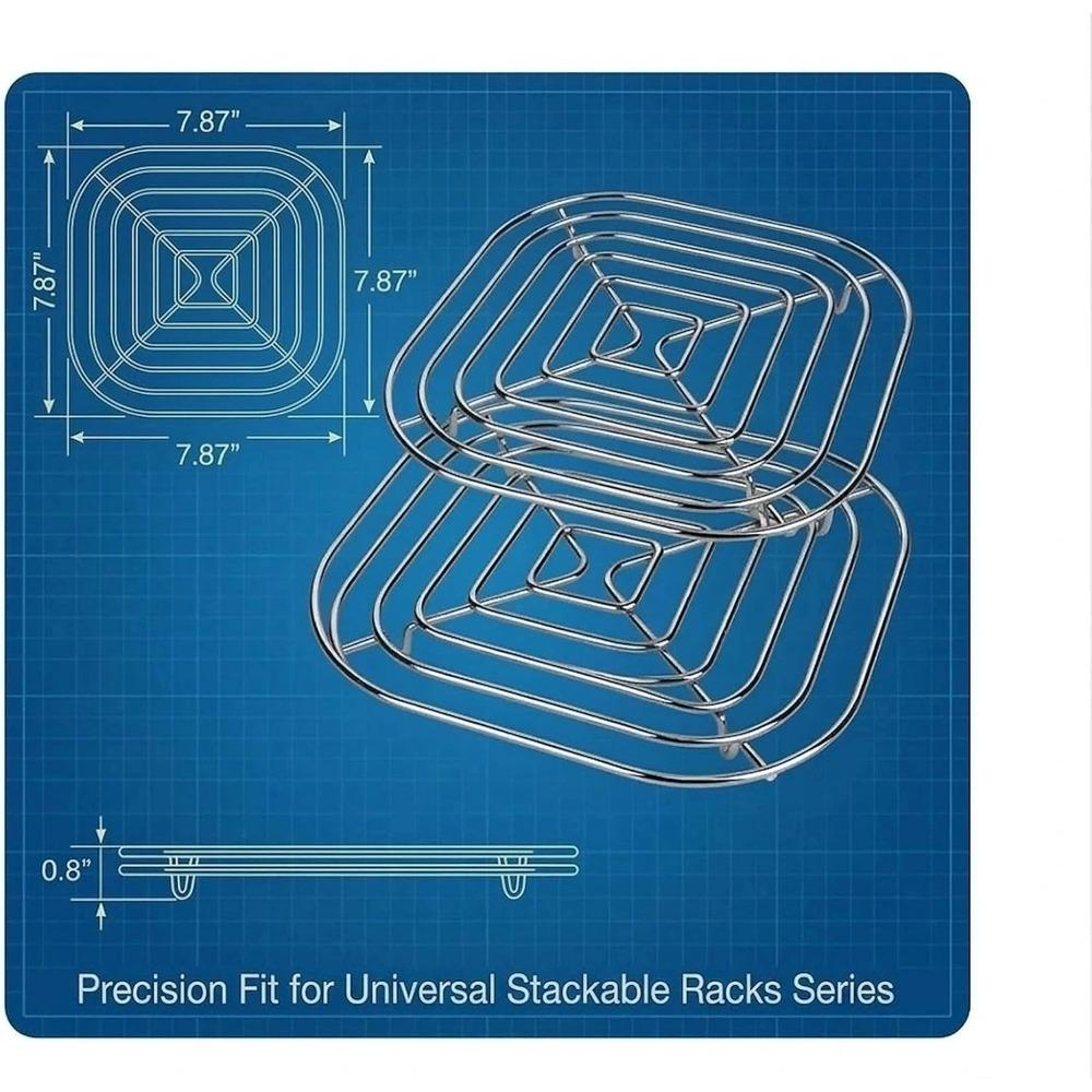 304 stainless steel air fryer rack, a replacement crispy plate for FN101 and FN103 2.5-4 quart glass air fryers, upgrading airflow.