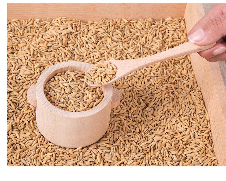 Набор для чаепития из бука для детей - Имитационная игра и сенсорный ящик, кухонная утварь