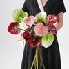 1/5/10Pcs Artificial Palm Flamingo Palm Silk Flower Wedding Flower Arrangement Long Branch Fake Flowers Home Wedding Decoration